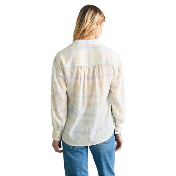 FAHERTY Olli Gauze Organic Cotton Top in Atwood Plaid - Picture 4 of 13